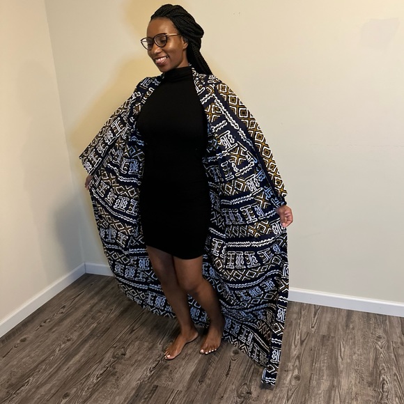 African Print Duster- Ankara Duster-Kimono African Kaftan African Cover Up- Robe - Picture 2 of 3